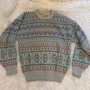 Vintage 1990s St. John's Bay Fair Isle crewneck sweater